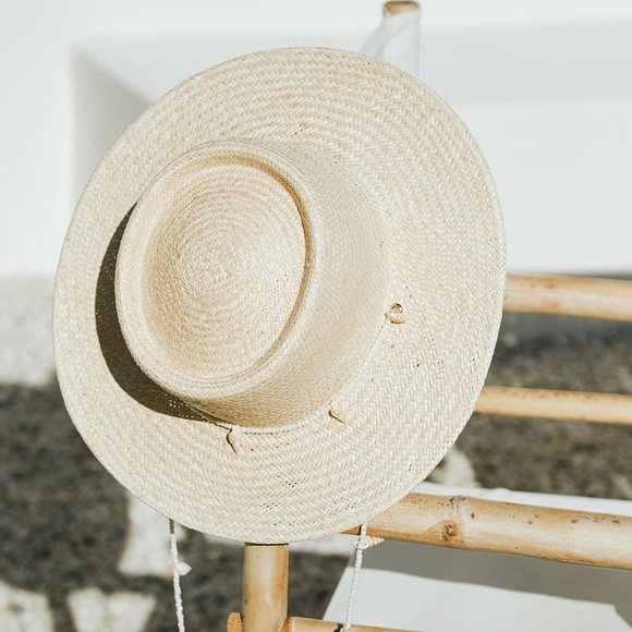 lack of color seashell boater hat - Picture 2 of 6